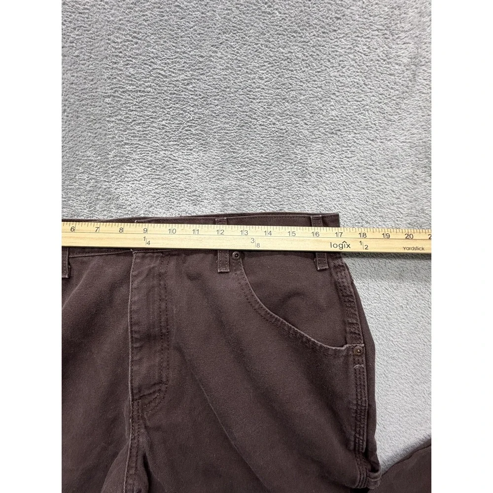 Dickies Pants Mens Measured 34x29 Brown Carpenter Relaxed Fit Canvas Pockets